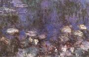 Claude Monet Waterlilies(Green Reflections) (mk09) Norge oil painting reproduction